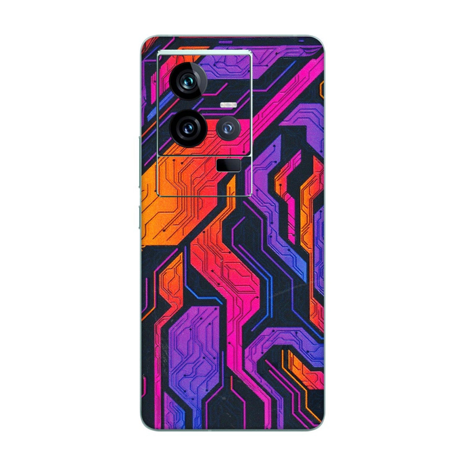 IQOO Phone Skins (All Models) - Tech Circuits Futuristic - 3D Embossed Finish (L-07) IQOO 11 5G