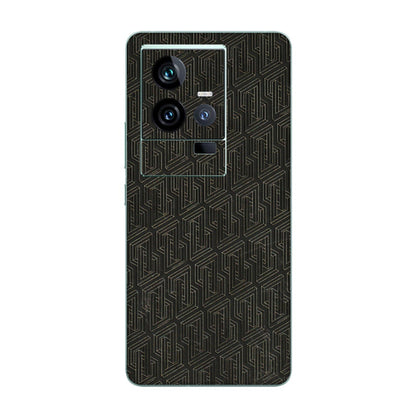 IQOO Phone Skins (All Models) - Black Abstract Pattern - 3D Embossed Finish (L-117) IQOO 11 5G