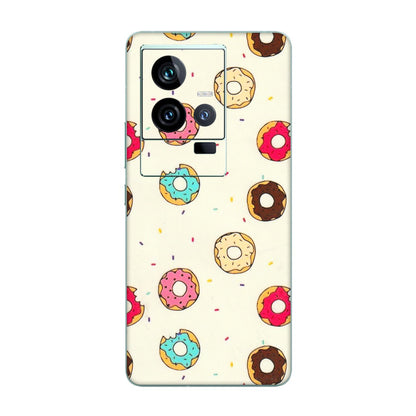 IQOO Phone Skins (All Models) - Mini Donuts Doodle Art - 3D Embossed Finish (L-122) IQOO 11 5G