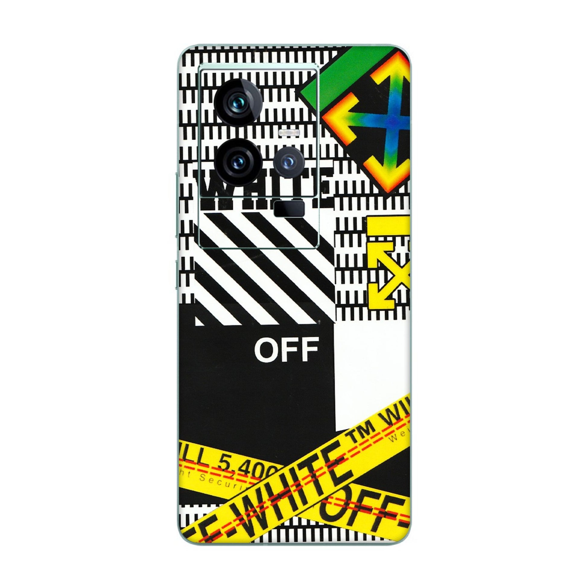IQOO Phone Skins (All Models) - White Off Abstract - 3D Embossed Finish (L-172) IQOO 11 5G