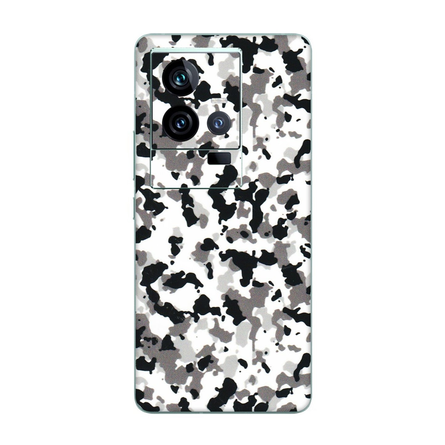 IQOO Phone Skins (All Models) - White Black Camouflage - 3D Embossed Finish (L-18) IQOO 11 5G