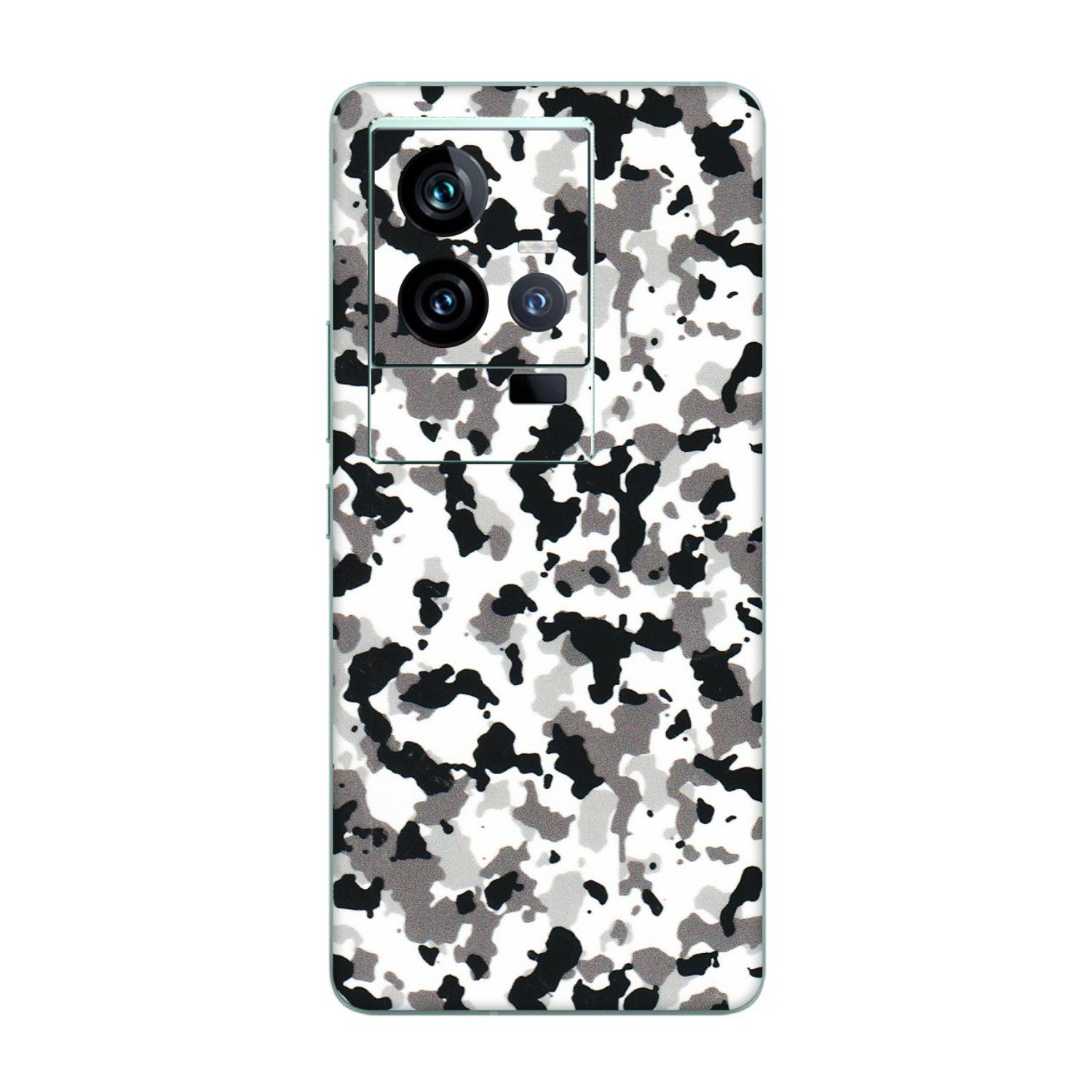 IQOO Phone Skins (All Models) - White Black Camouflage - 3D Embossed Finish (L-18) IQOO 11 5G