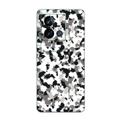 IQOO Phone Skins (All Models) - White Black Camouflage - 3D Embossed Finish (L-18) IQOO 11 5G