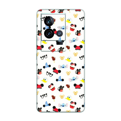 IQOO Phone Skins (All Models) - Minnie Mouse & Donald Doodles s - 3D Embossed Finish (L-194) IQOO 11 5G