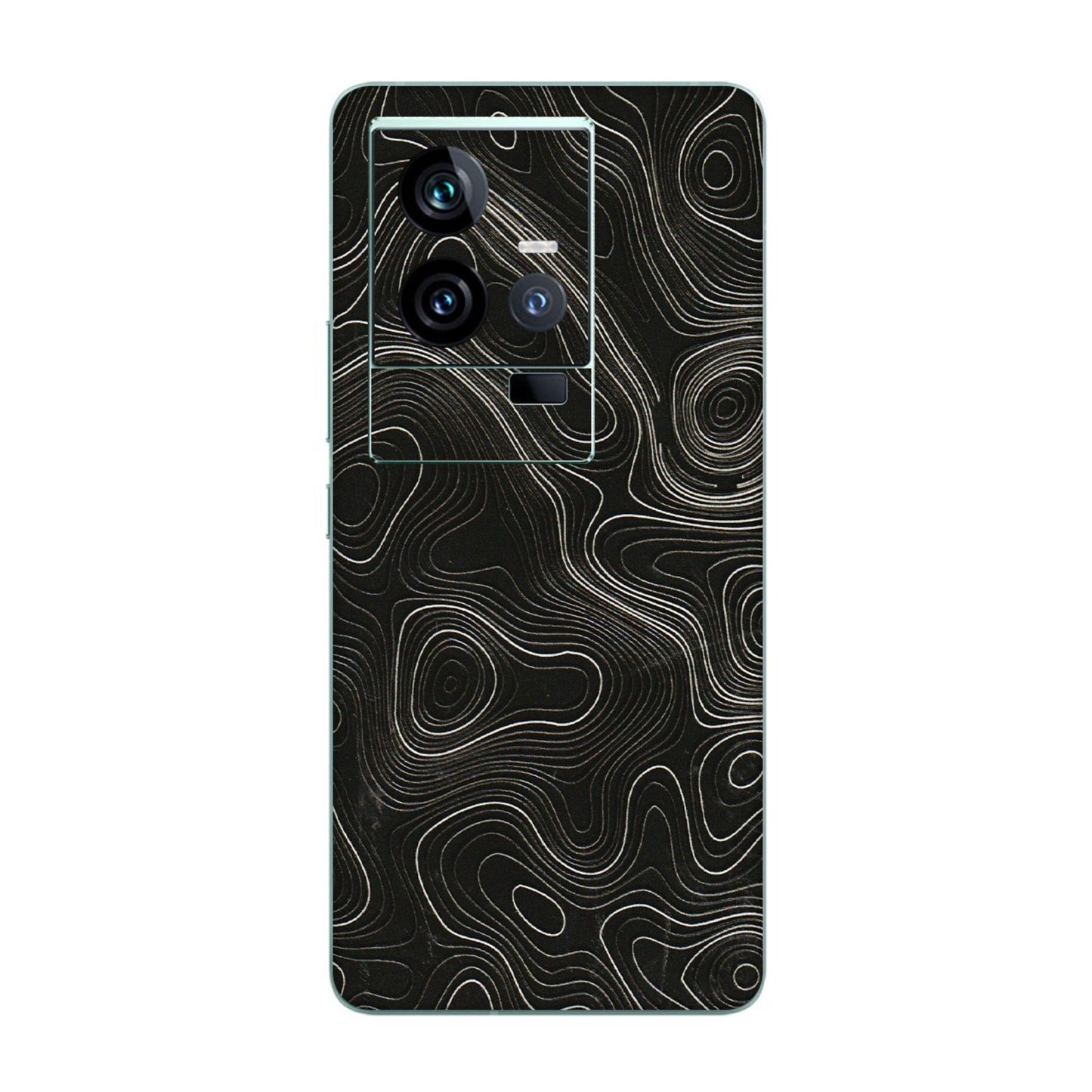 IQOO Phone Skins (All Models) - Black Swirl - 3D Embossed Finish (L-196) IQOO 11 5G