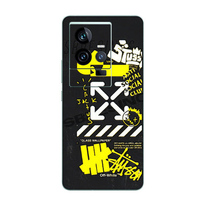 IQOO Phone Skins (All Models) - Anti Social Graffiti - 3D Embossed Finish (L-198) IQOO 11 5G