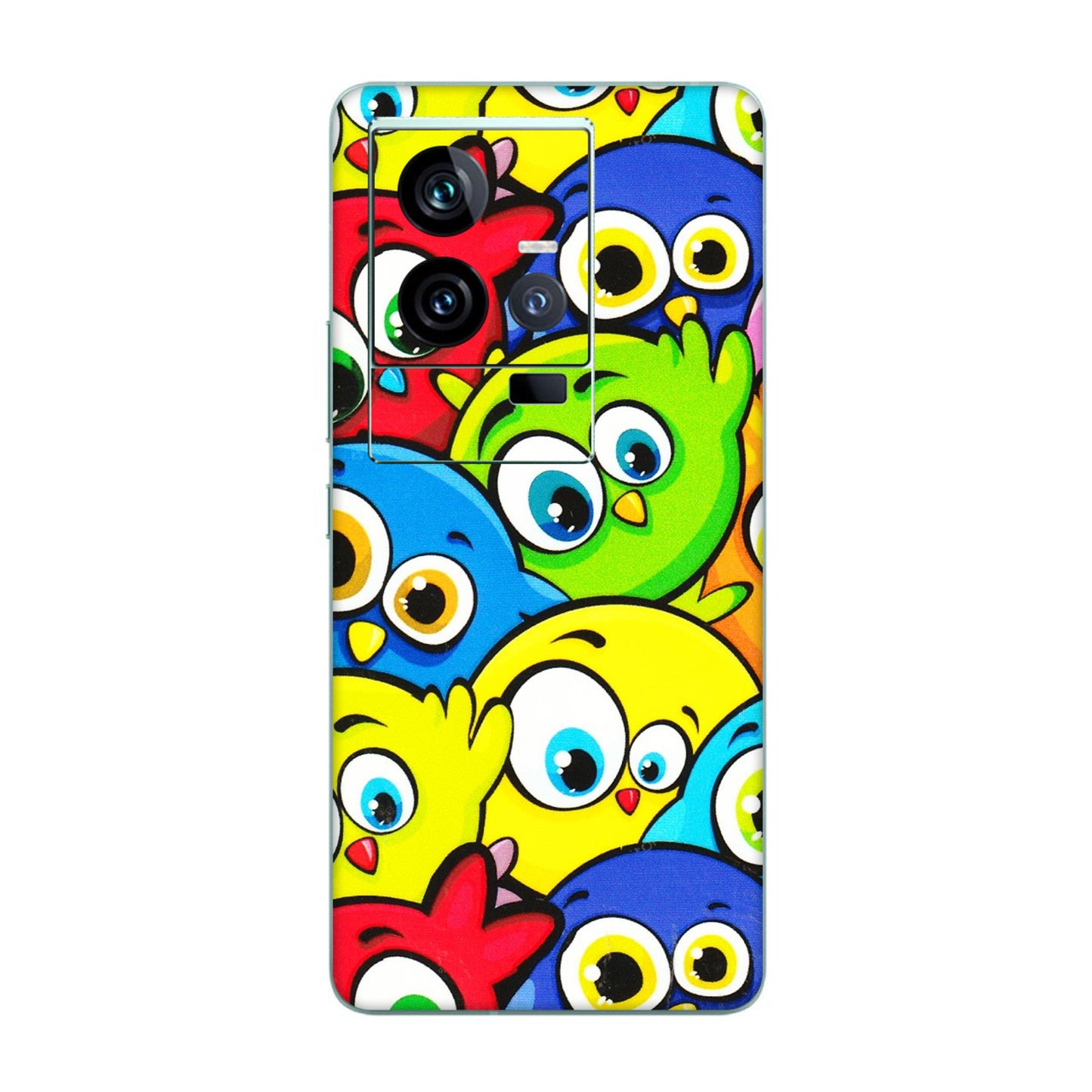 IQOO Phone Skins (All Models) - Cute Fluffy Birds - 3D Embossed Finish (L-213) IQOO 11 5G