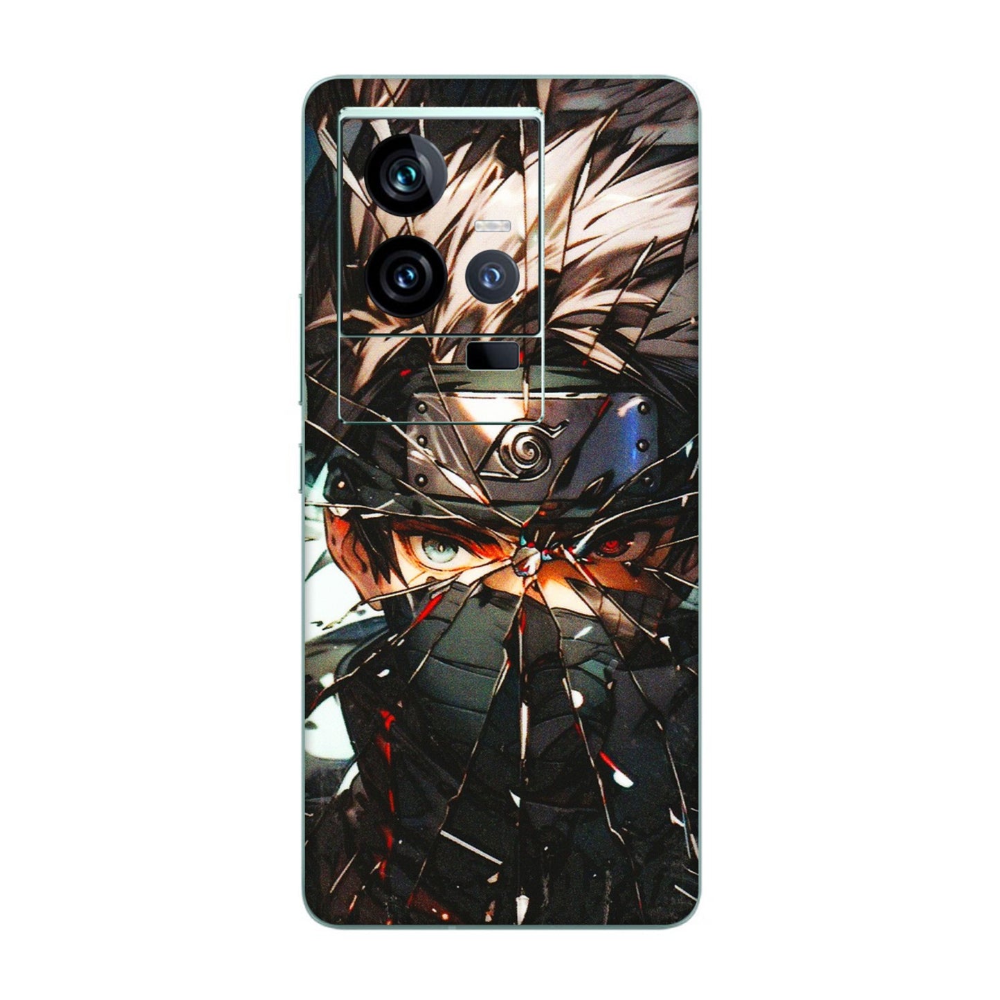 IQOO Phone Skins (All Models) - Kakashi Shattered Glass Effect - 3D Embossed Finish (L-237) IQOO 11 5G
