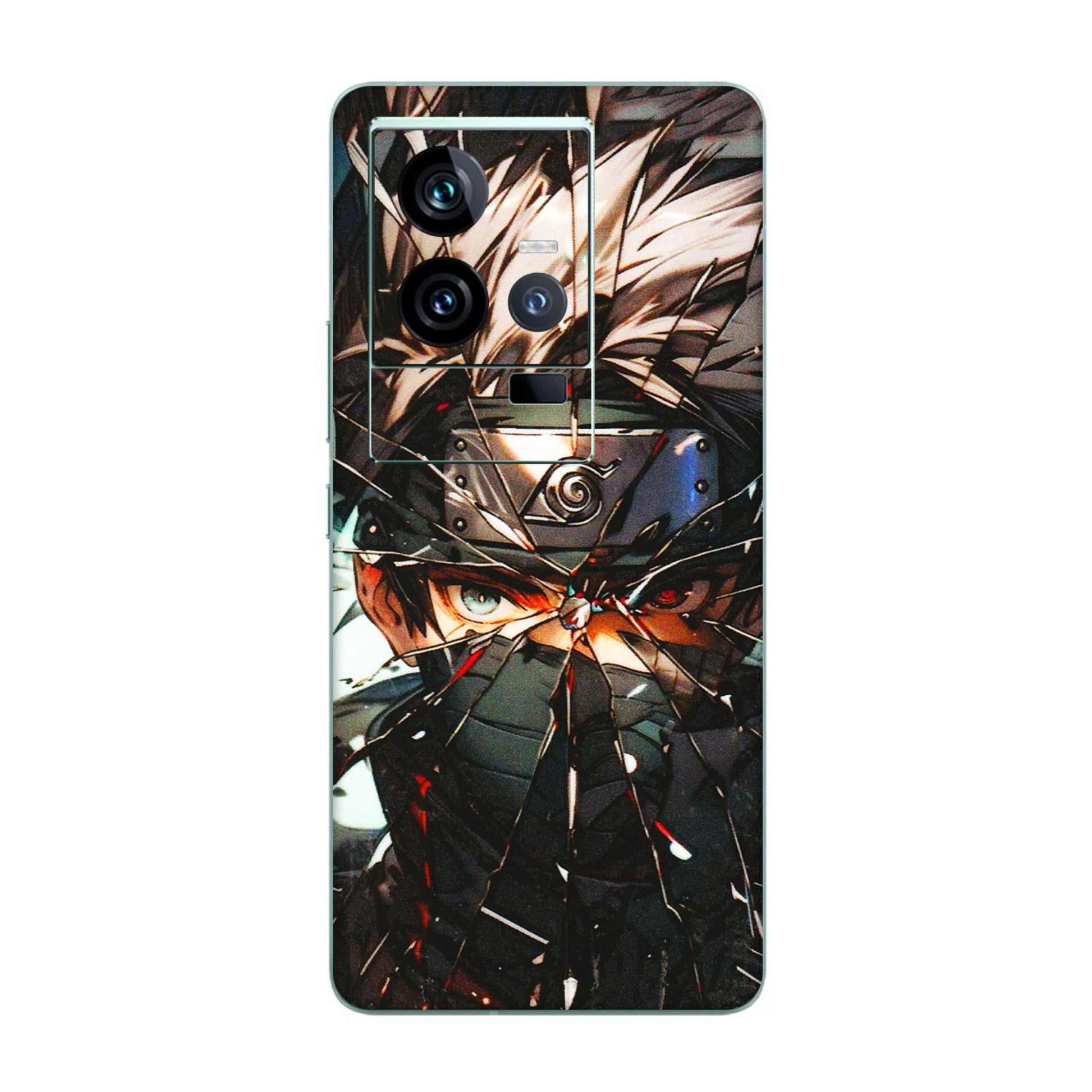 IQOO Phone Skins (All Models) - Kakashi Shattered Glass Effect - 3D Embossed Finish (L-237) IQOO 11 5G