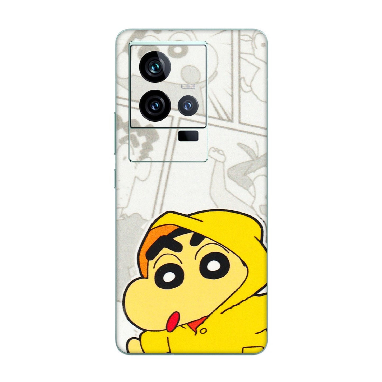 IQOO Phone Skins (All Models) - Yellow Shinchan Comic - 3D Embossed Finish (L-246) IQOO 11 5G