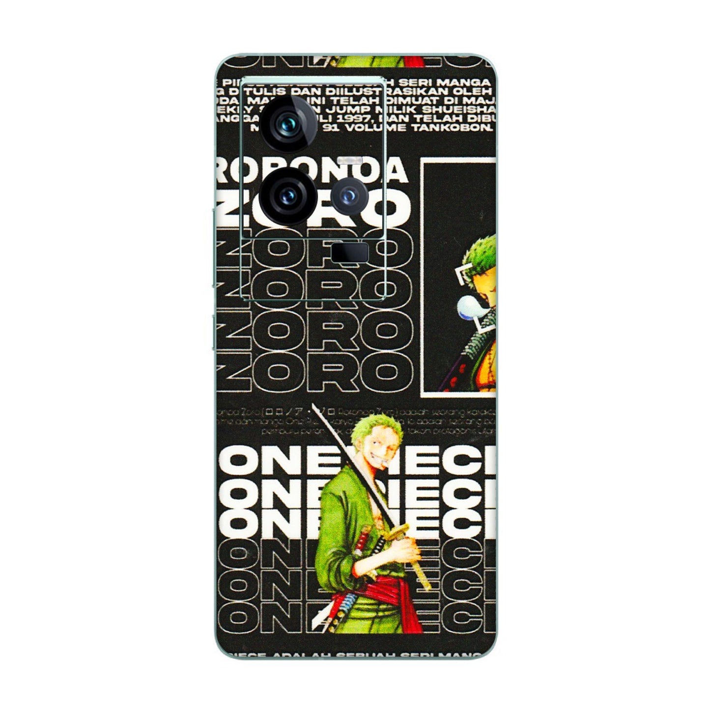 IQOO Phone Skins (All Models) - One Piece Zoro - 3D Embossed Finish (L-250) IQOO 11 5G