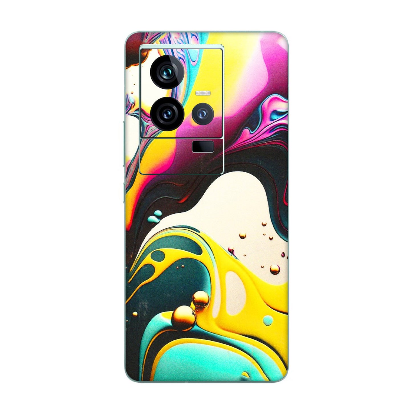 IQOO Phone Skins (All Models) - Multicolor Abstract pattern - 3D Embossed Finish (L-254) IQOO 11 5G