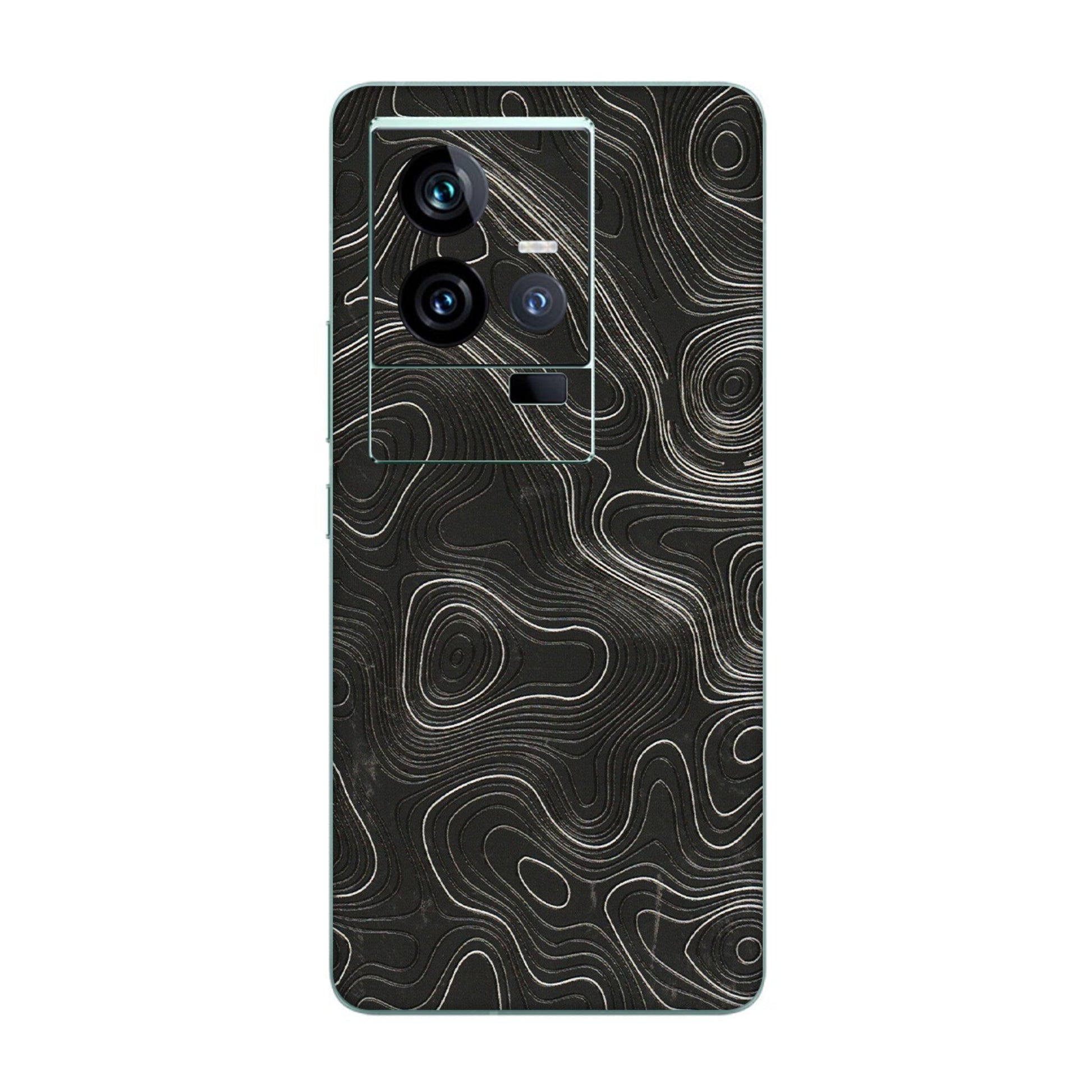 IQOO Phone Skins (All Models) - Abstract White Line Map - 3D Embossed Finish (L-269) IQOO 11 5G