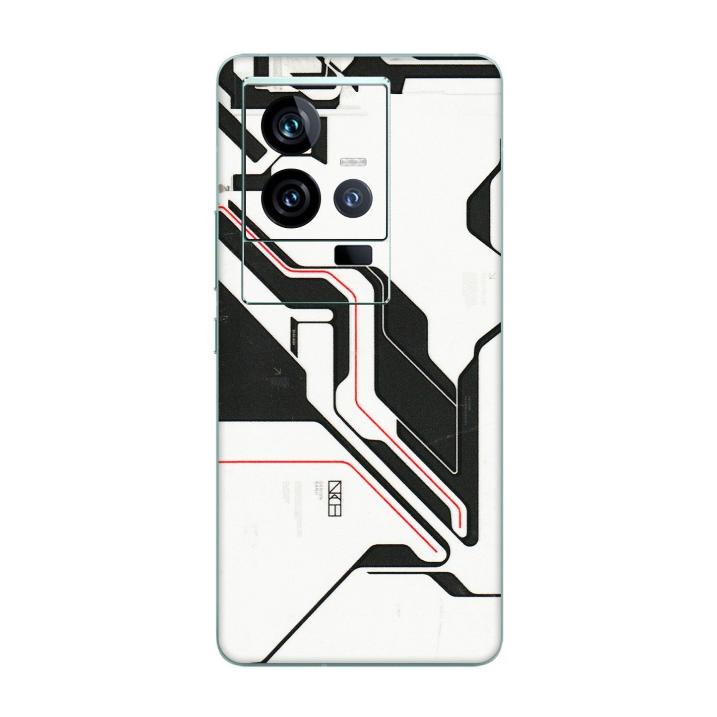 IQOO Phone Skins (All Models) - White Techy Logo - 3D Embossed Finish (L-312) IQOO 11 5G