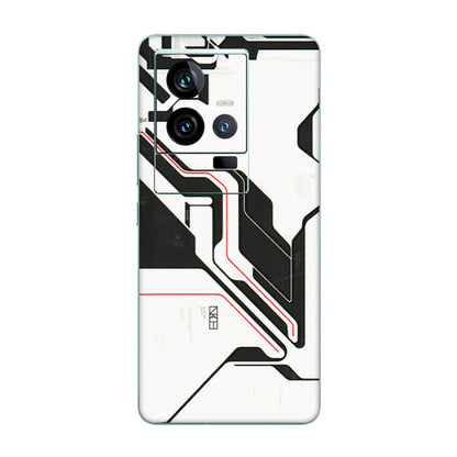 IQOO Phone Skins (All Models) - White Techy Logo - 3D Embossed Finish (L-312) IQOO 11 5G