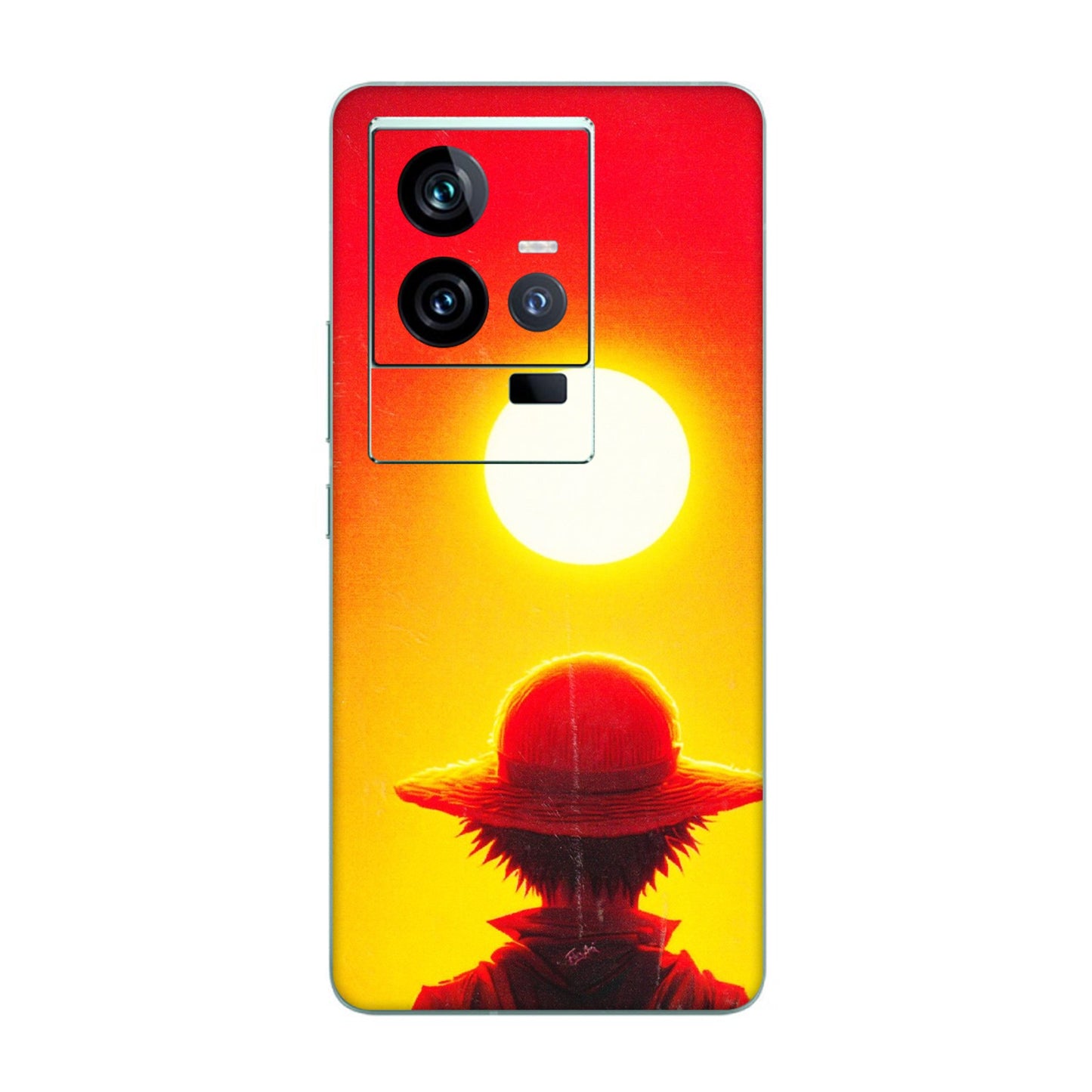 IQOO Phone Skins (All Models) - Cool Sunset With Monkey D.Luffy Anime - 3D Embossed Finish (L-329) IQOO 11 5G