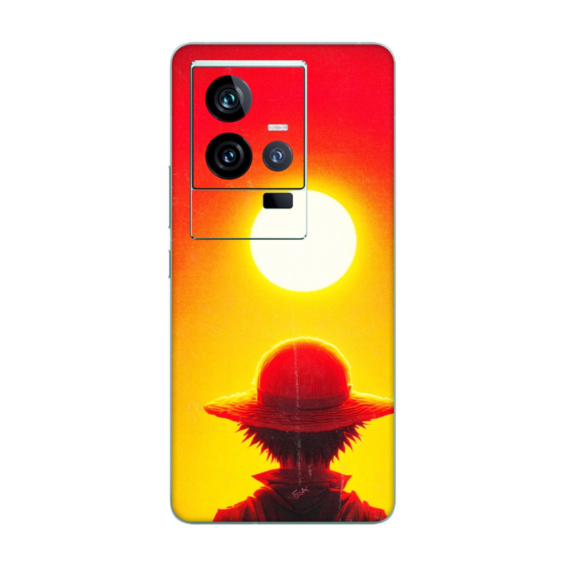 IQOO Phone Skins (All Models) - Cool Sunset With Monkey D.Luffy Anime - 3D Embossed Finish (L-329) IQOO 11 5G