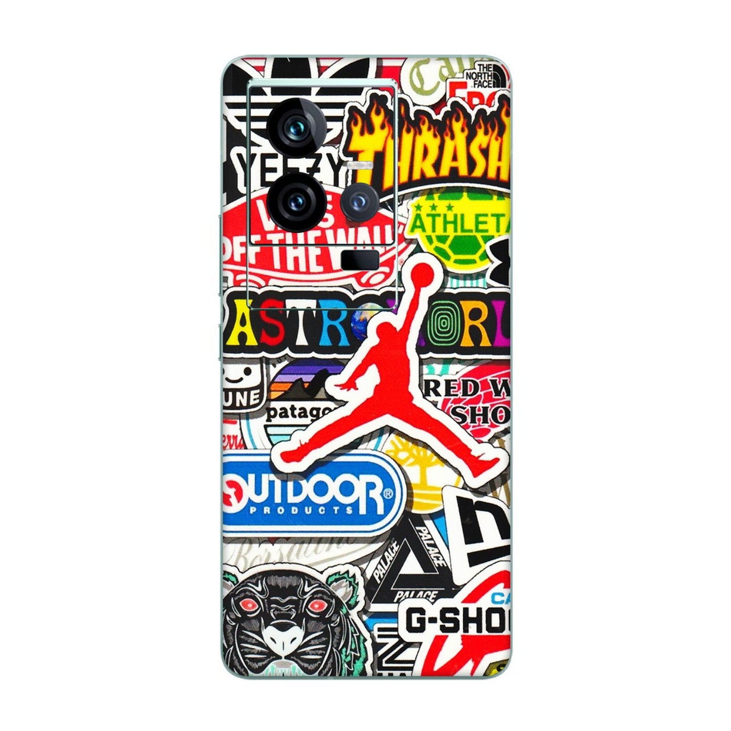 IQOO Phone Skins (All Models) - Multi Brands Sticker Graffiti - 3D Embossed Finish (L-37) IQOO 11 5G