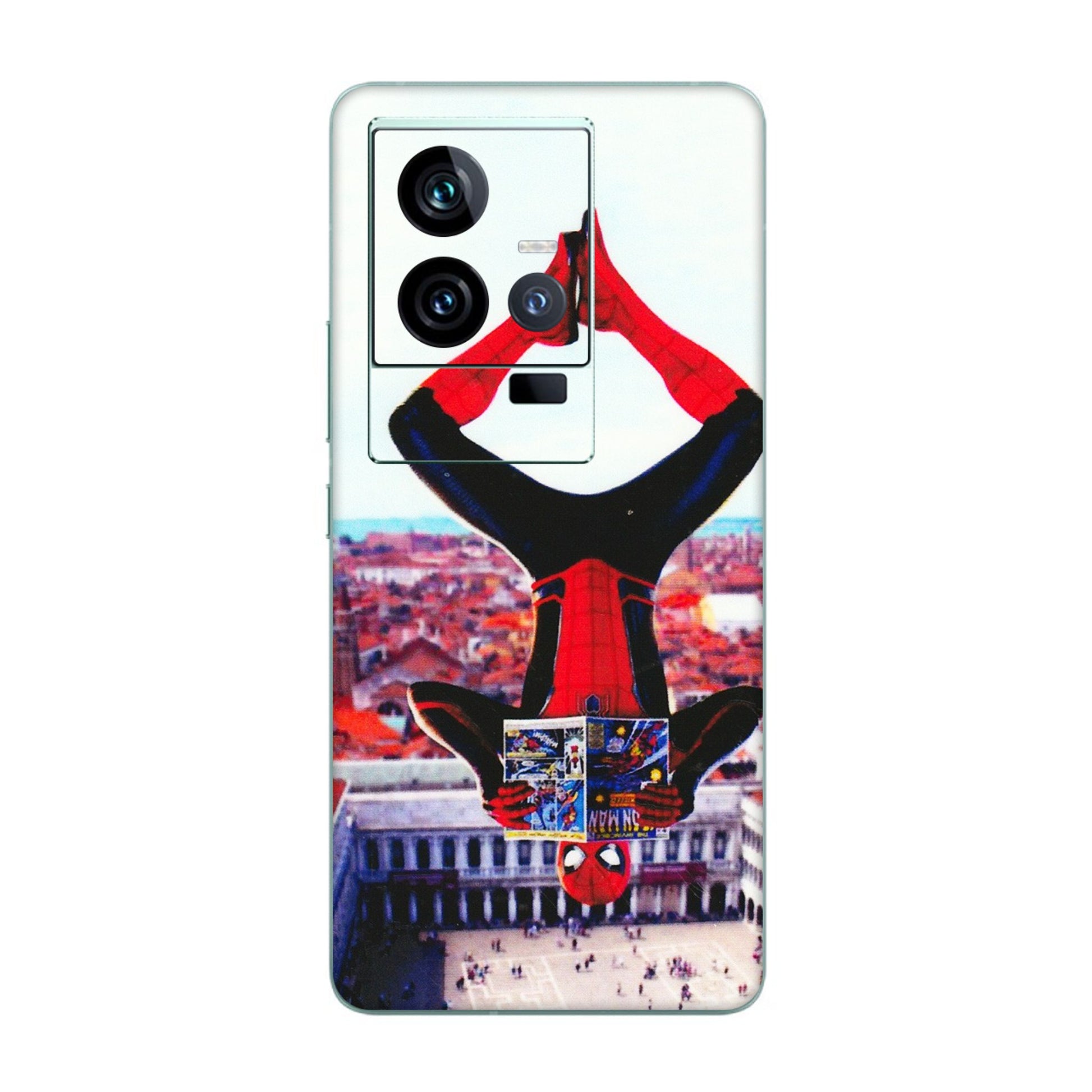 IQOO Phone Skins (All Models) - Spiderman Hanging - 3D Embossed Finish (L-53) IQOO 11 5G