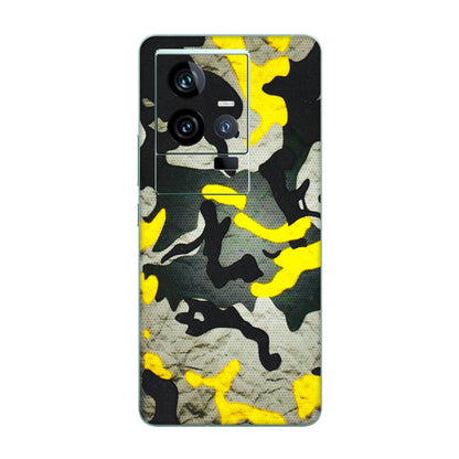 IQOO Phone Skins (All Models) - Yellow Camouflage - 3D Embossed Finish (L-61) IQOO 11 5G