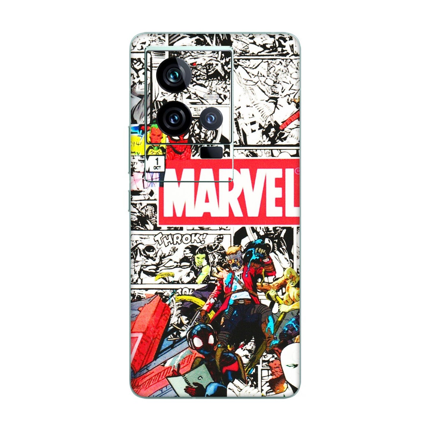 IQOO Phone Skins (All Models) - Marvel Colorful Comic - 3D Embossed Finish (L-64) IQOO 11 5G