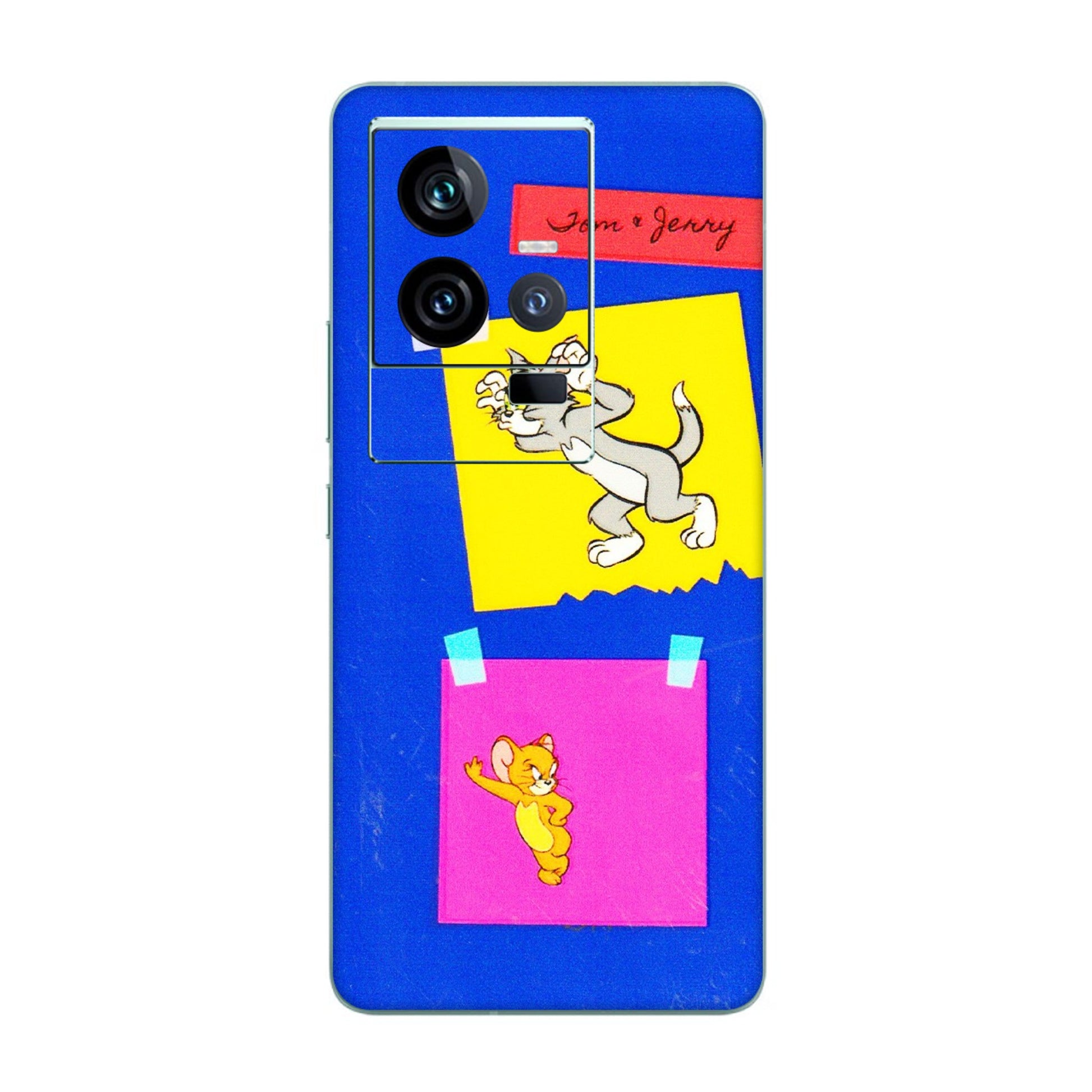 IQOO Phone Skins (All Models) - Tom N Jerry Sticky Notes - 3D Embossed Finish (L-88) IQOO 11 5G