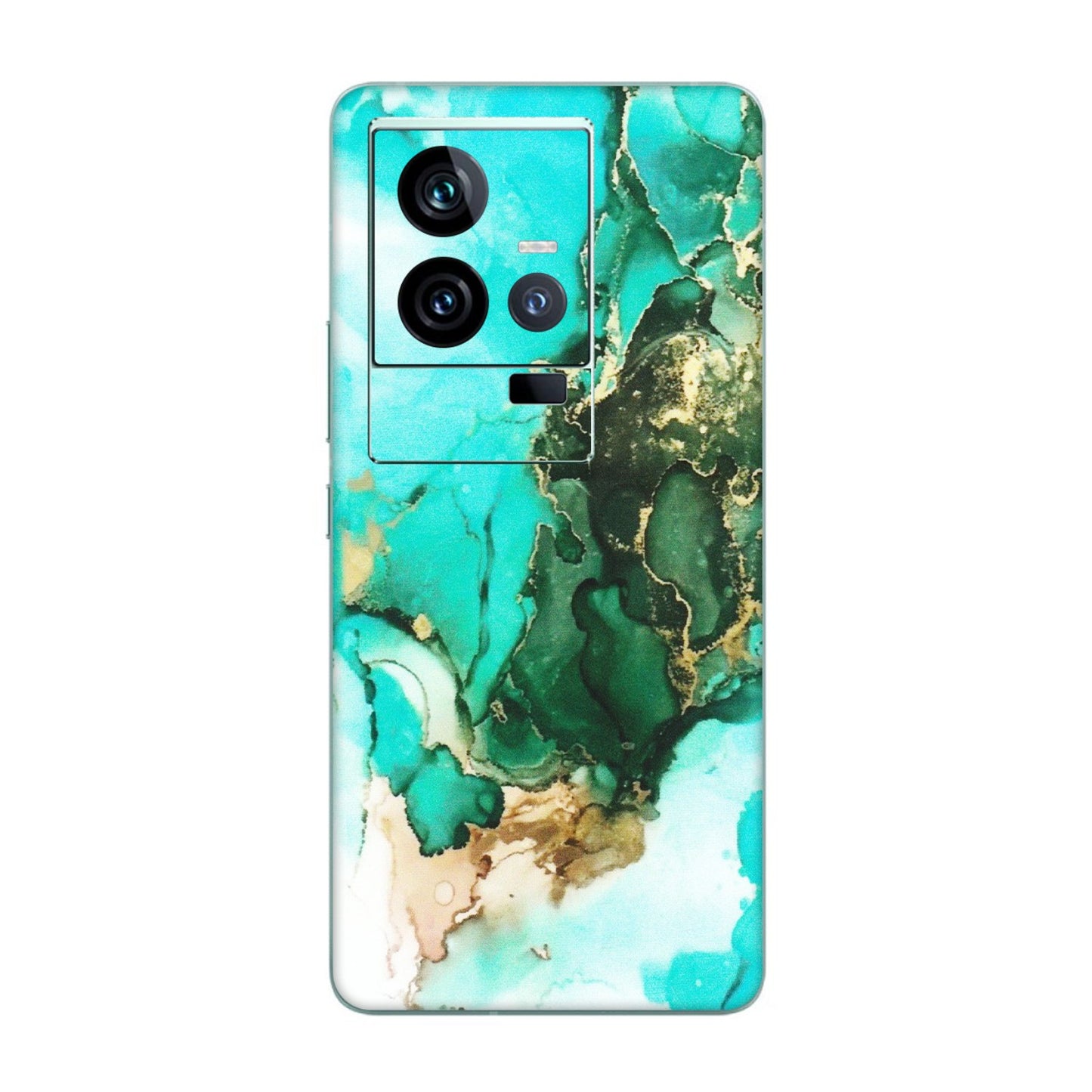 IQOO Phone Skins (All Models) - The Blue Gold Marble - Matte Finish (M-124) IQOO 11 5G