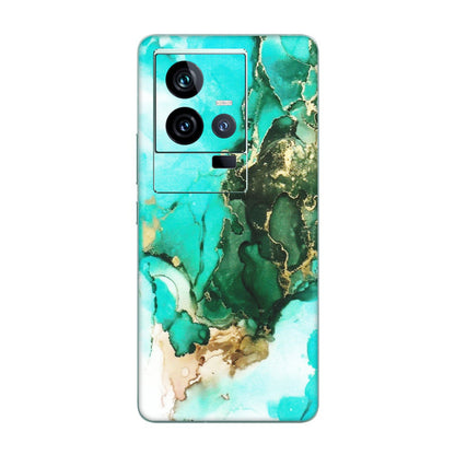 IQOO Phone Skins (All Models) - The Blue Gold Marble - Matte Finish (M-124) IQOO 11 5G
