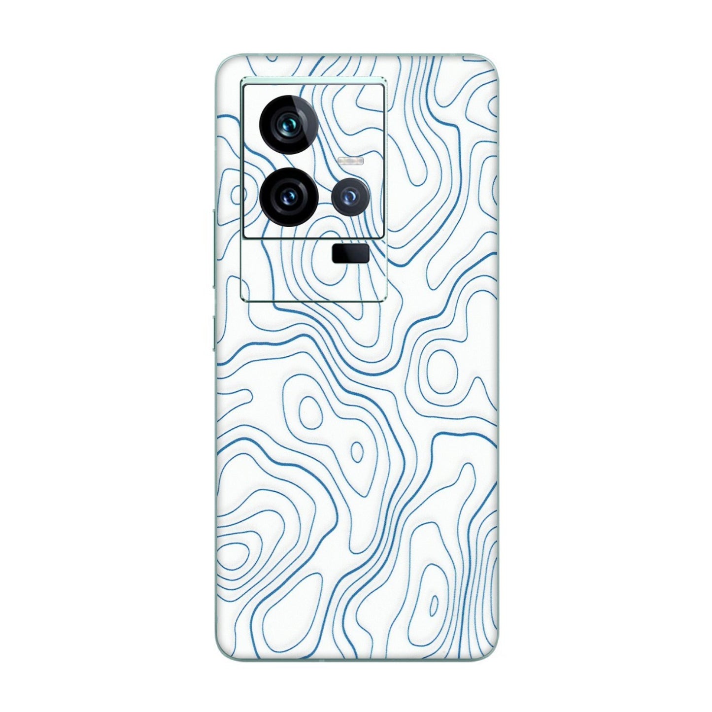 IQOO Phone Skins (All Models) - Blue And White Swirls - Matte Finish (M-139) IQOO 11 5G