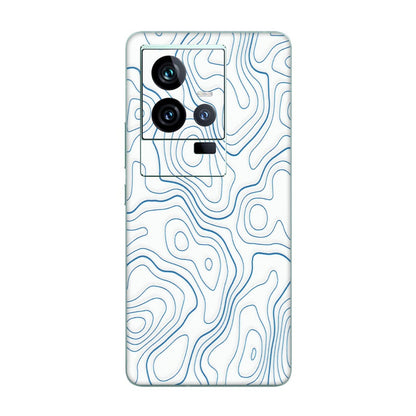 IQOO Phone Skins (All Models) - Blue And White Swirls - Matte Finish (M-139) IQOO 11 5G
