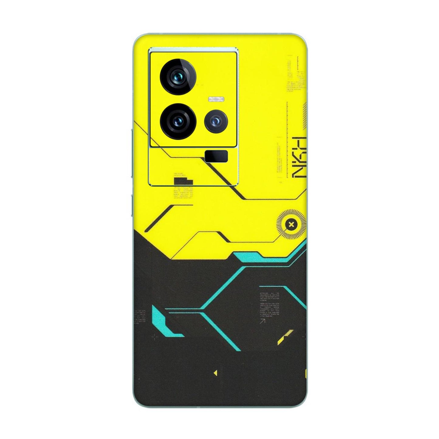 IQOO Phone Skins (All Models) - Black Yellow Technica - Matte Finish (M-53) IQOO 11 5G