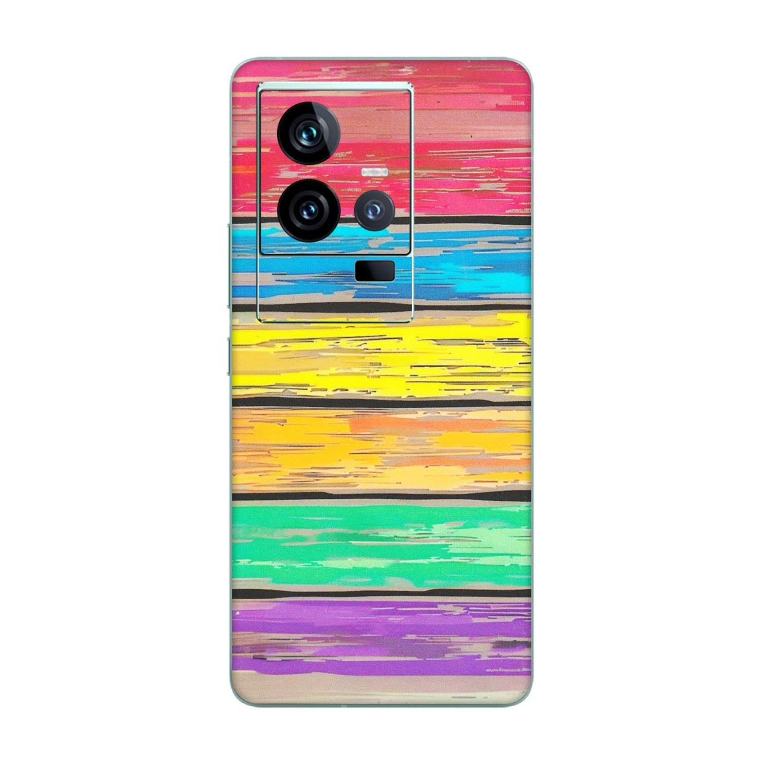 IQOO Phone Skins (All Models) - Multi Colour Wooden Wall - Matte Finish (M-96) IQOO 11 5G