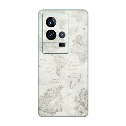 IQOO Phone Skins (All Models) - World Travel Map - Transparent Finish (T-04) IQOO 11 5G