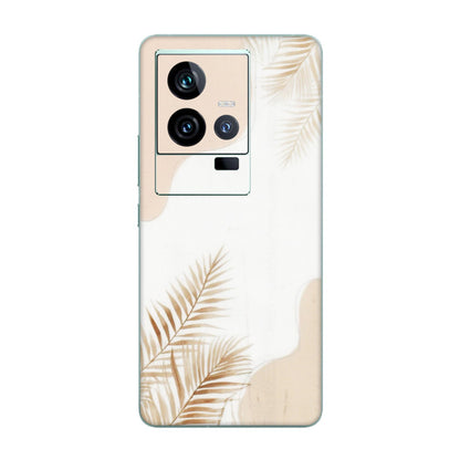 IQOO Phone Skins (All Models) - Gold Petals Abstract - Transparent Finish (T-08) IQOO 11 5G