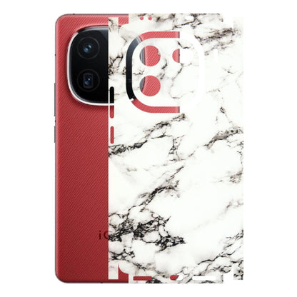 IQOO Phone Skins (All Models) - Black and White Marble Texture - 3D Embossed Finish (L-124) IQOO 12 5G