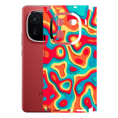 IQOO Phone Skins (All Models) - Abstract Swirl - 3D Embossed Finish (L-150) IQOO 12 5G