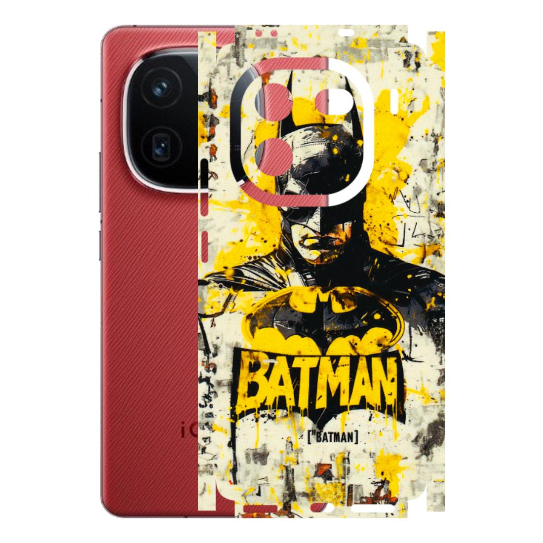 IQOO Phone Skins (All Models) - Batman Yellow BT - 3D Embossed Finish (L-304) IQOO 12 5G