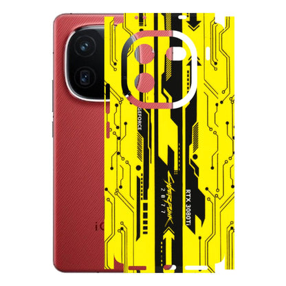 IQOO Phone Skins (All Models) - Yellow Cyberpunk - 3D Embossed Finish (L-93) IQOO 12 5G