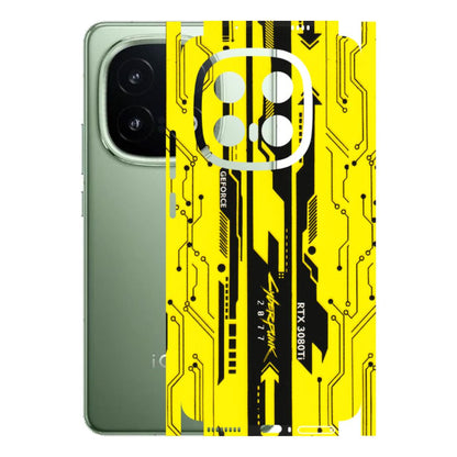 IQOO Phone Skins (All Models) - Yellow Cyberpunk - 3D Embossed Finish (L-93) IQOO 13 5G