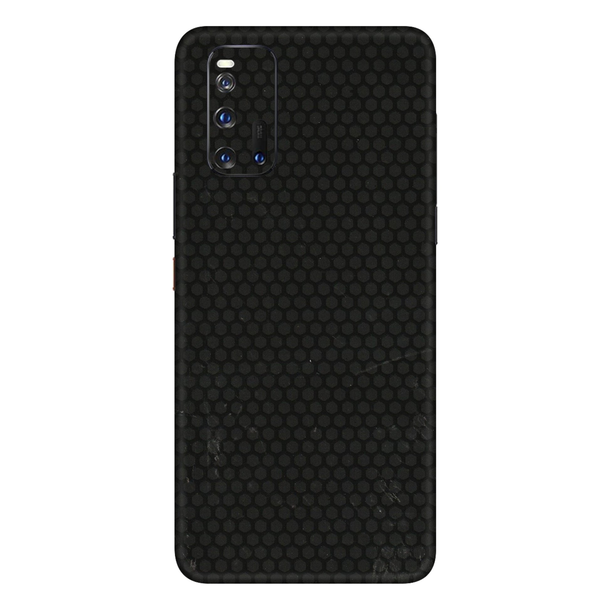 IQOO Phone Skins (All Models) - Black honeycomb - 3D Embossed Finish (L-114) IQOO 3