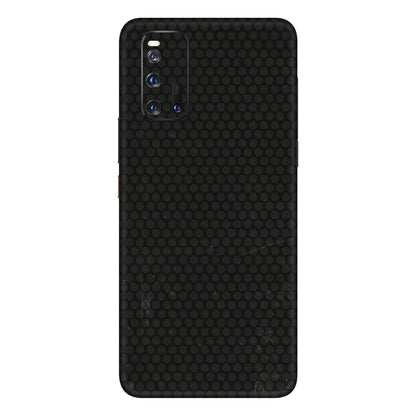 IQOO Phone Skins (All Models) - Black honeycomb - 3D Embossed Finish (L-114) IQOO 3