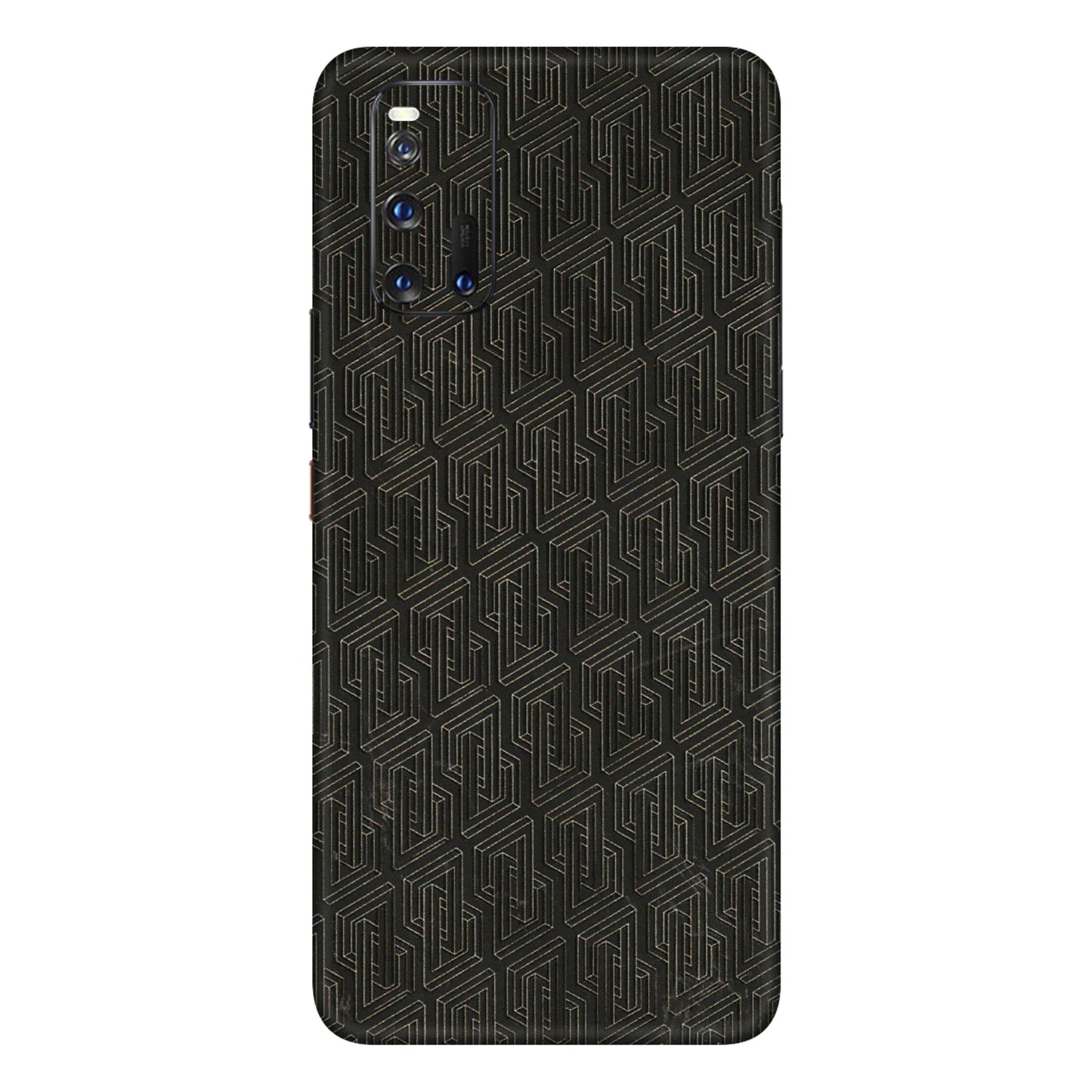 IQOO Phone Skins (All Models) - Black Abstract Pattern - 3D Embossed Finish (L-117) IQOO 3