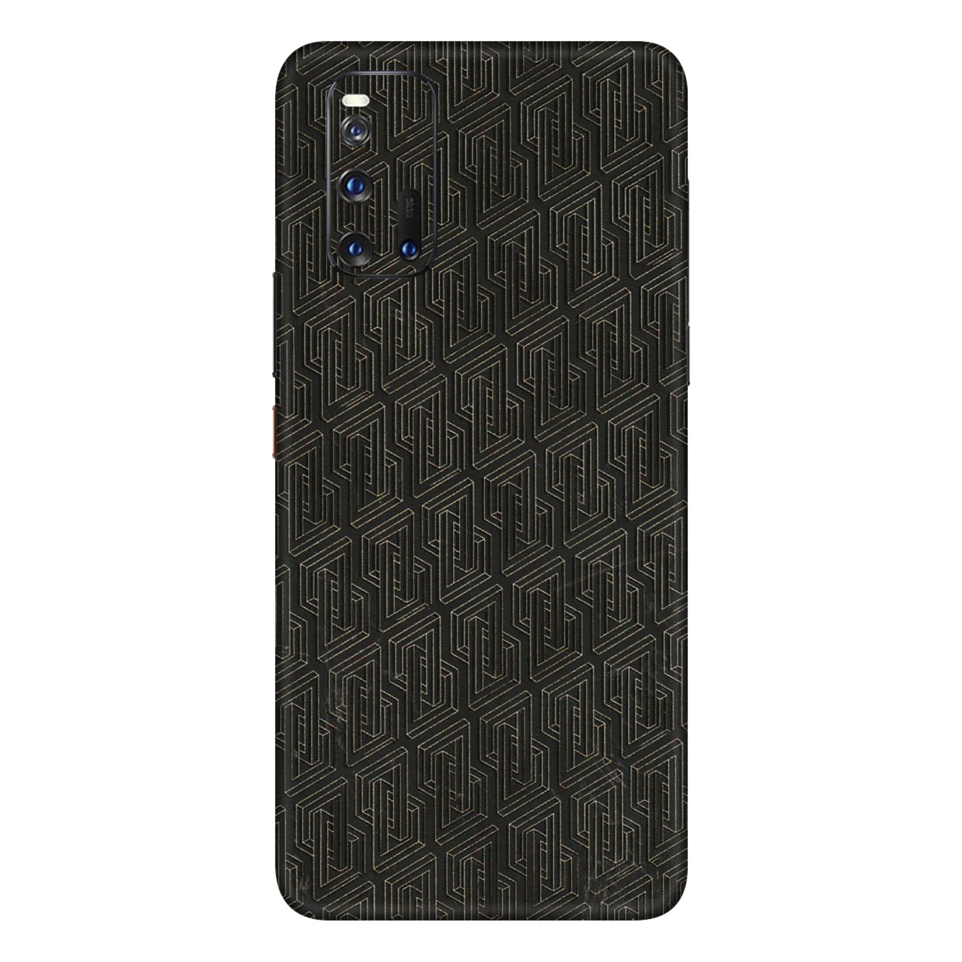 IQOO Phone Skins (All Models) - Black Abstract Pattern - 3D Embossed Finish (L-117) IQOO 3