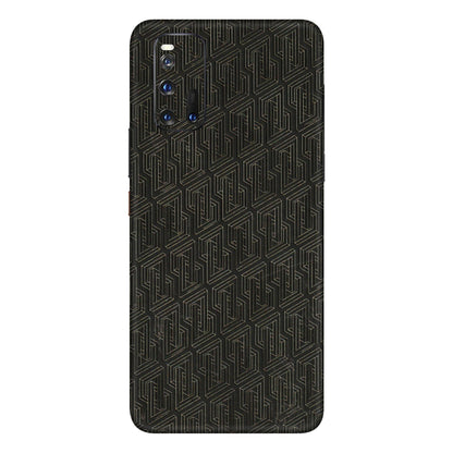 IQOO Phone Skins (All Models) - Black Abstract Pattern - 3D Embossed Finish (L-117) IQOO 3