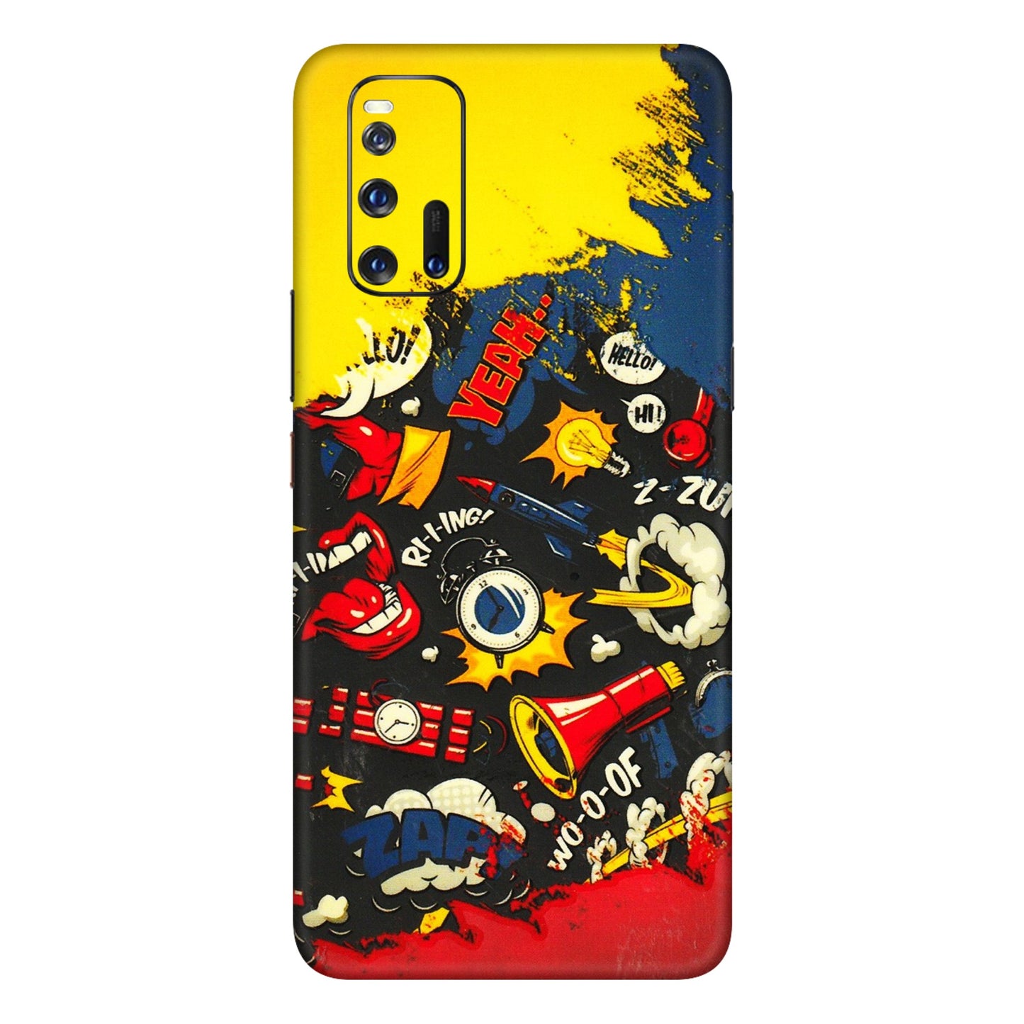 IQOO Phone Skins (All Models) - Pacific Doodle Art - 3D Embossed Finish (L-120) IQOO 3