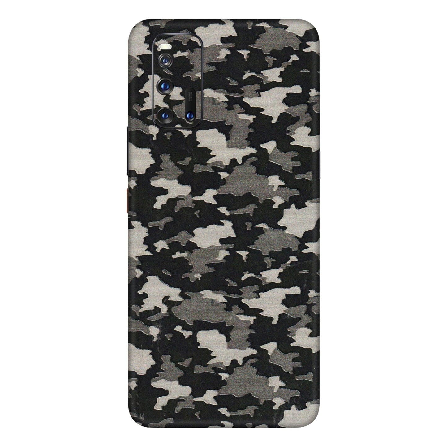 IQOO Phone Skins (All Models) - Black/Grey Camoflaunge - 3D Embossed Finish (L-142) IQOO 3