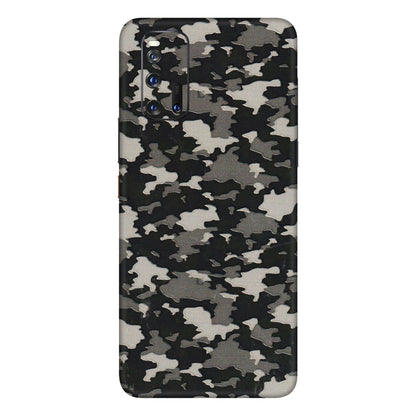 IQOO Phone Skins (All Models) - Black/Grey Camoflaunge - 3D Embossed Finish (L-142) IQOO 3