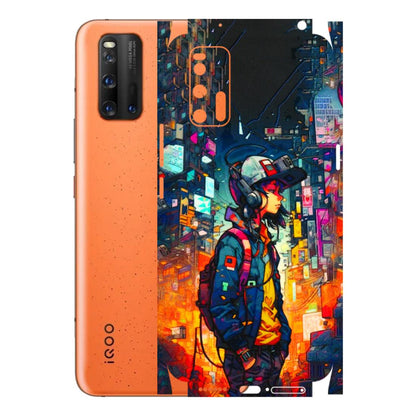 IQOO Phone Skins (All Models) - Street Anime Guy - 3D Embossed Finish (L-158) IQOO 3