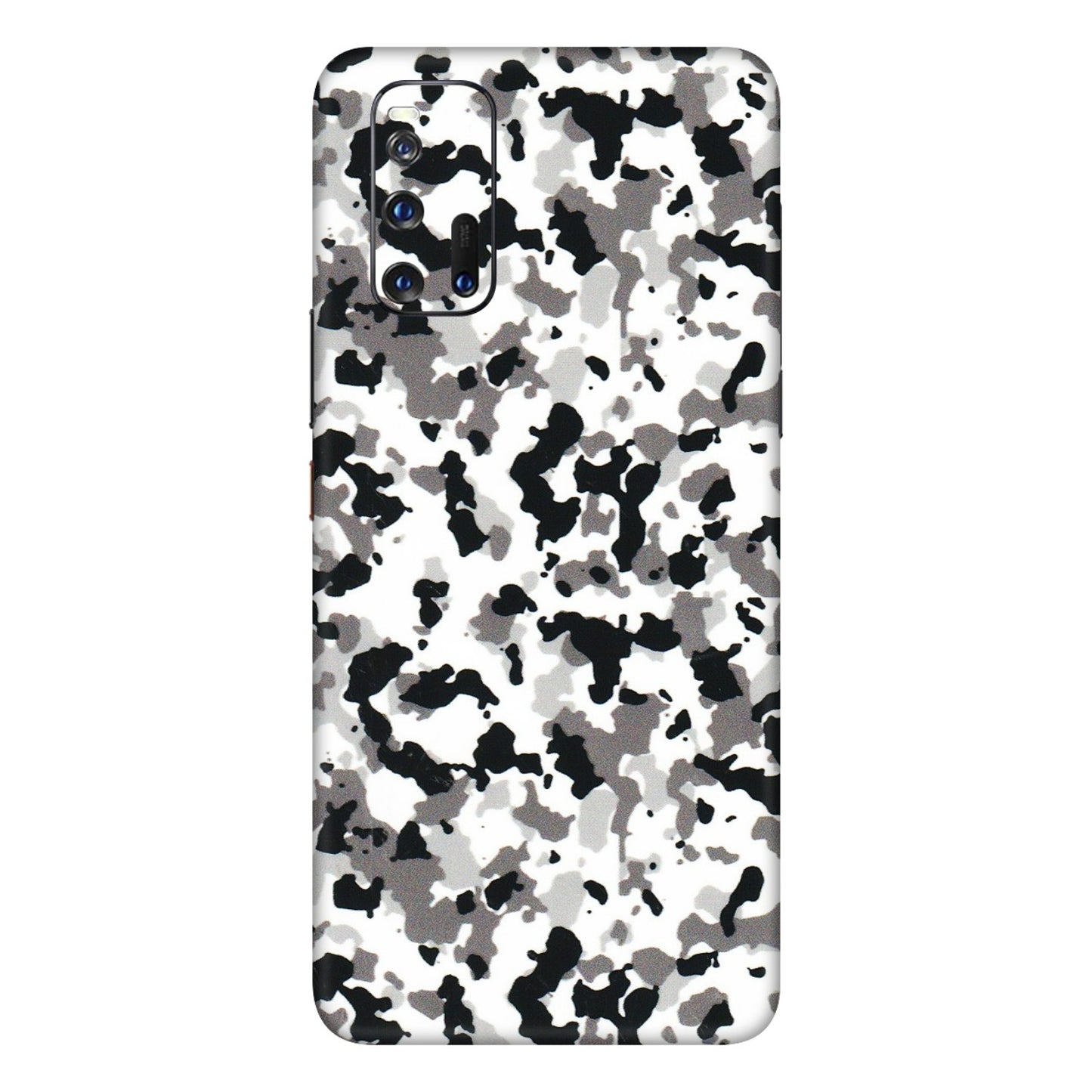 IQOO Phone Skins (All Models) - White Black Camouflage - 3D Embossed Finish (L-18) IQOO 3