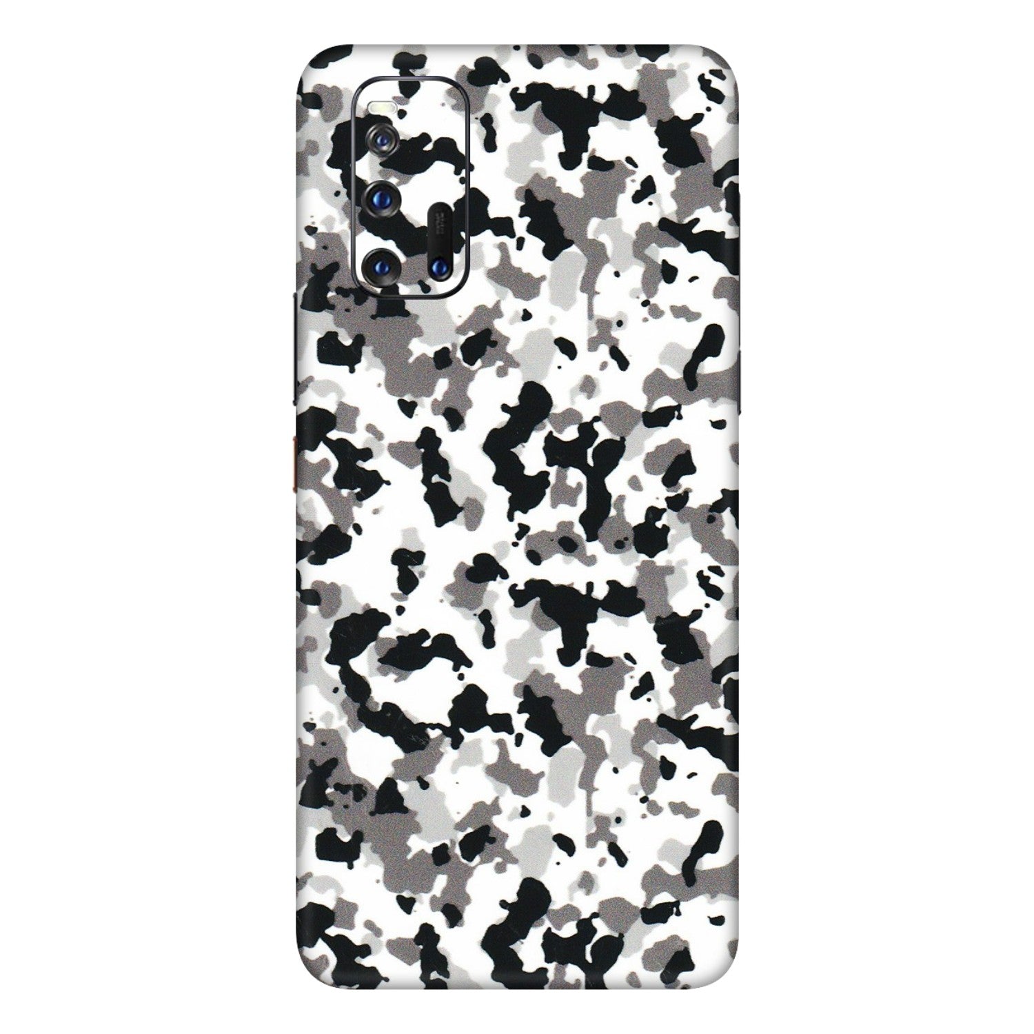 IQOO Phone Skins (All Models) - White Black Camouflage - 3D Embossed Finish (L-18) IQOO 3